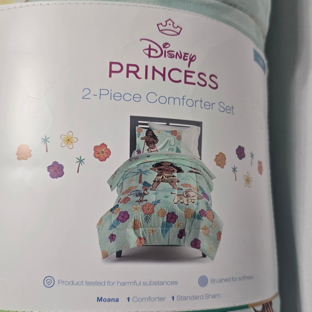 Disney Princess Moana Twin Comforter Set 2pc The Big One Kids Seafoam Green NEW